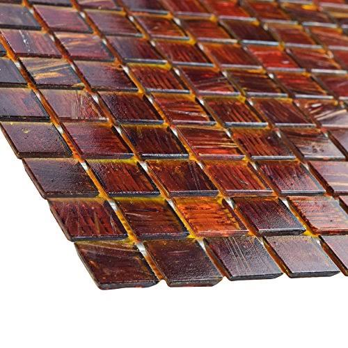 Red Glass Mosaic Wall Tile V44647