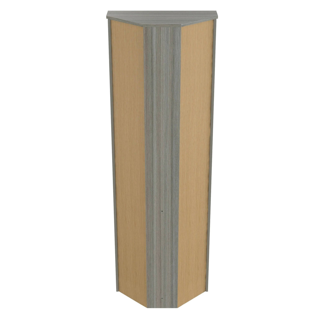 Smoked Oak Corner Bookcase I10748