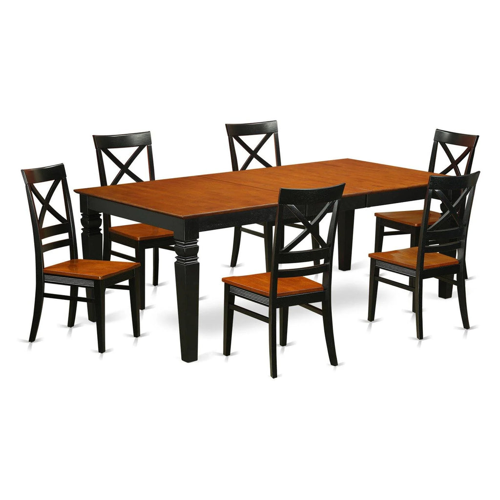 7 Piece Wood Kitchen Table and Chairs G543249