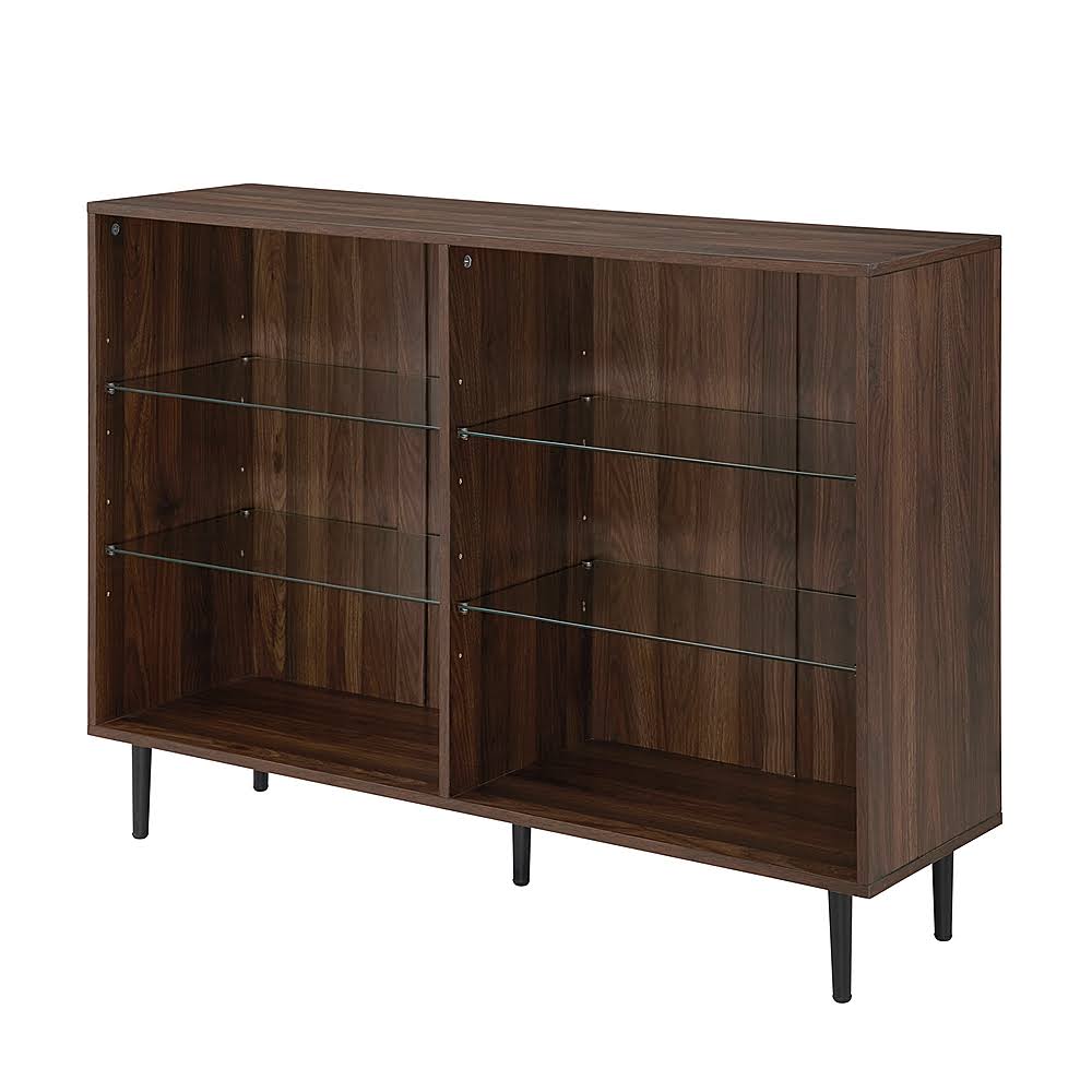 4-Shelf Metal and Tempered Glass Bookcase U49130
