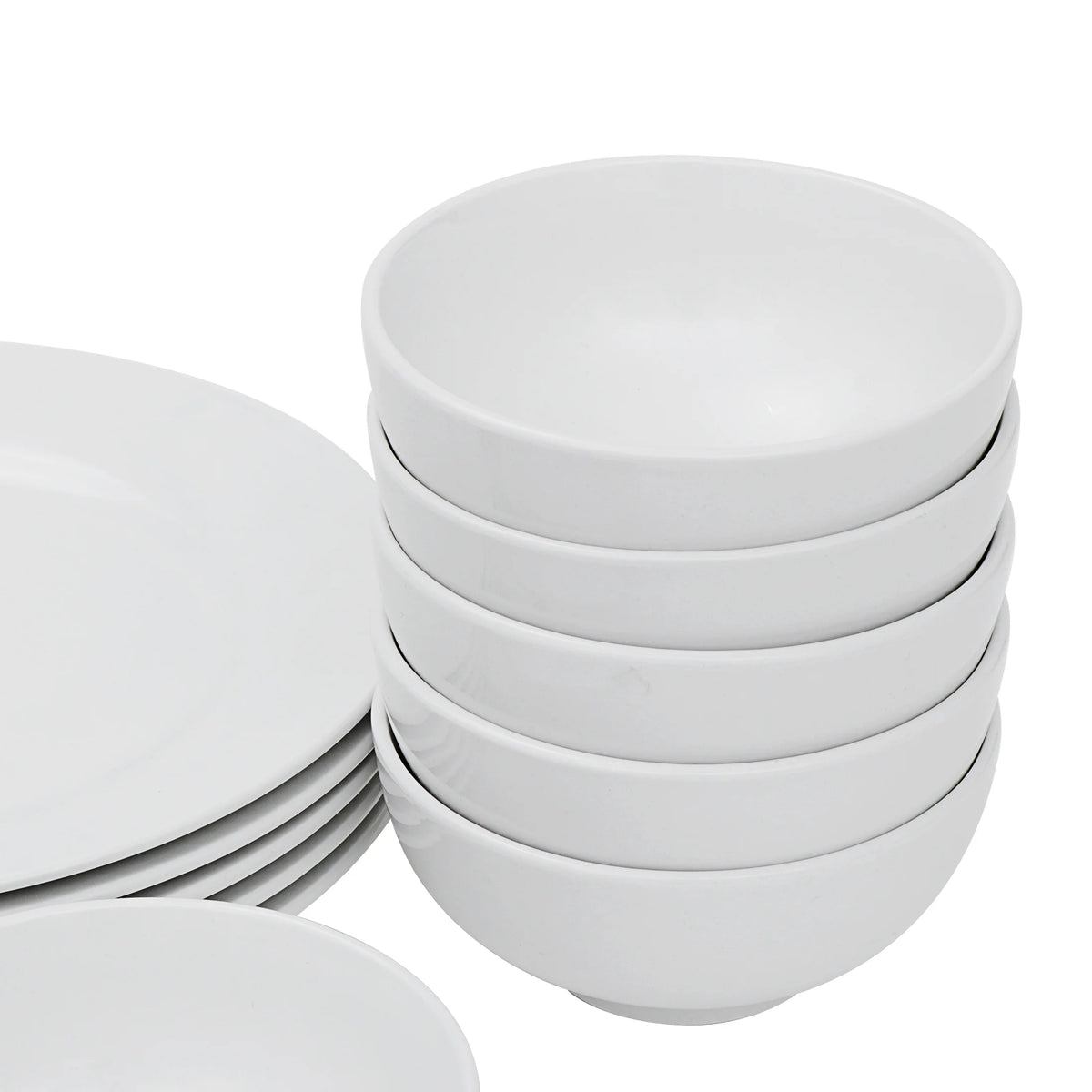 White 18 Pc Dinnerware Set for 6 R936