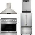 36 Gas Range, Range Hood, Refrigerator and Dishwasher D8907