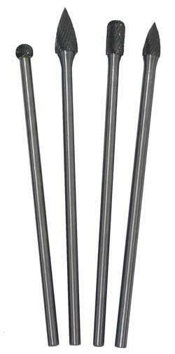 4 Piece Long Reach Carbide Burr Set O449643