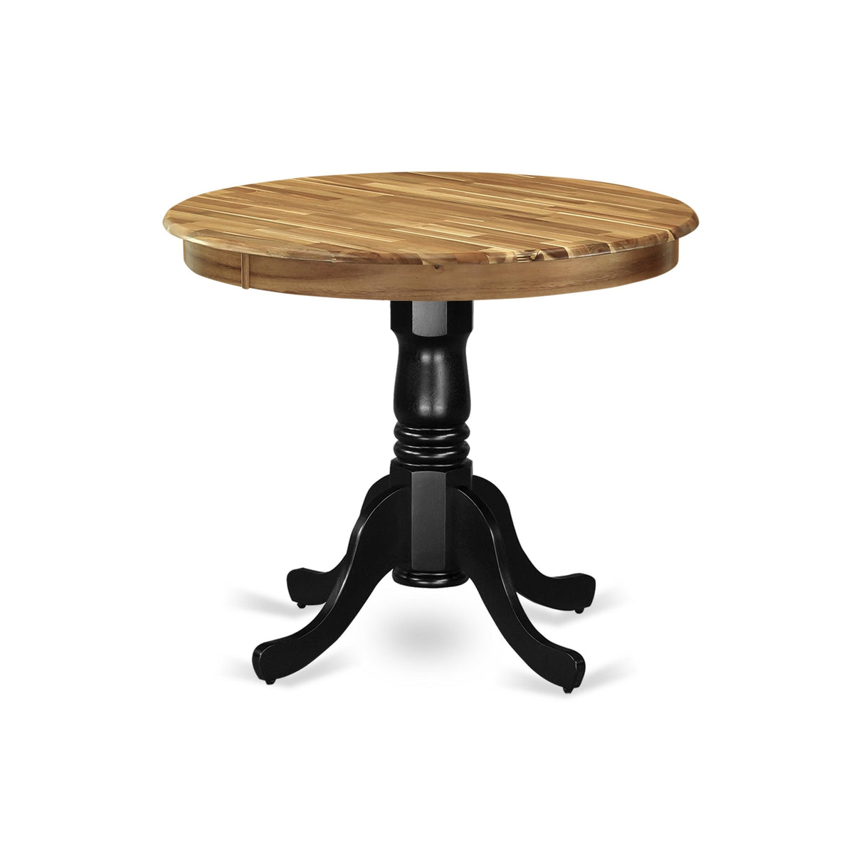 Antique 36 inch Round Acacia Wood Dining Table E154