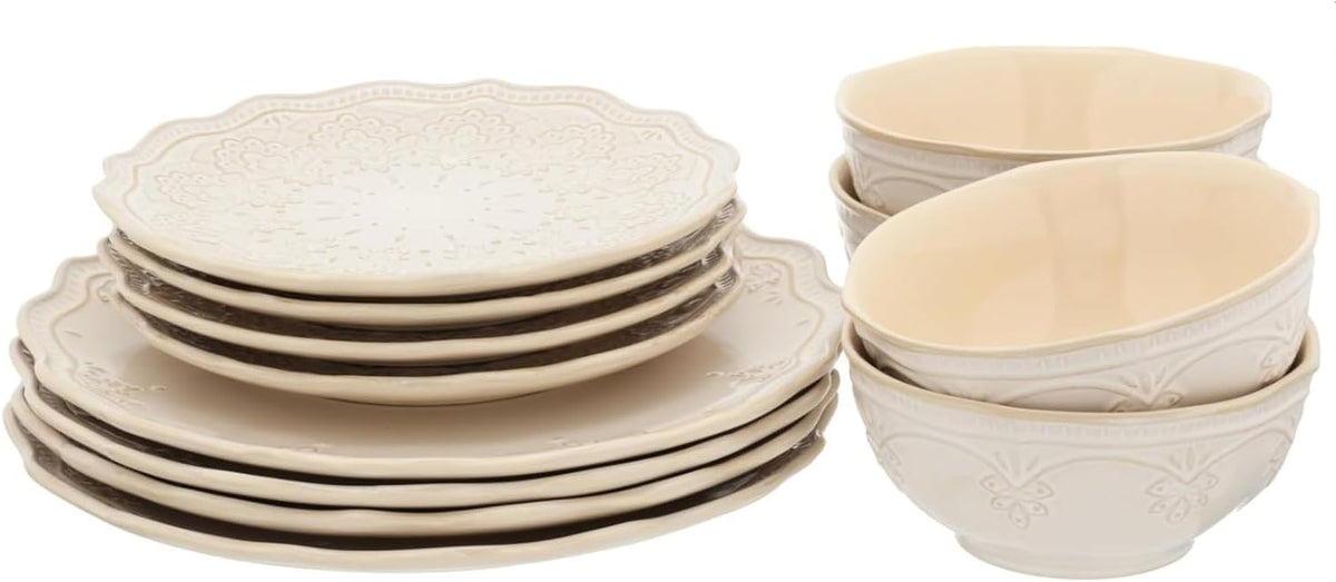 12-Piece Linen Dinnerware Set O188