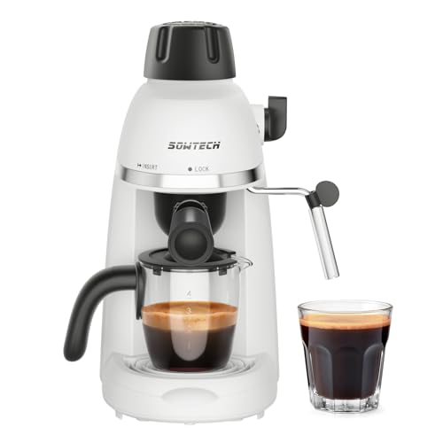 Black 3.5 Bar Espresso Cappuccino Machine with Milk Frother, 800W V83049