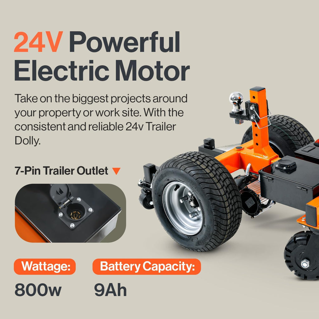 Electric Trailer Dolly 7500lbs Max Trailer Weight All-Terrain Wheels Y110