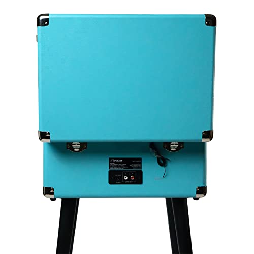 Turquoise 5-in-1 Turntable Music Center with Record Player C681481