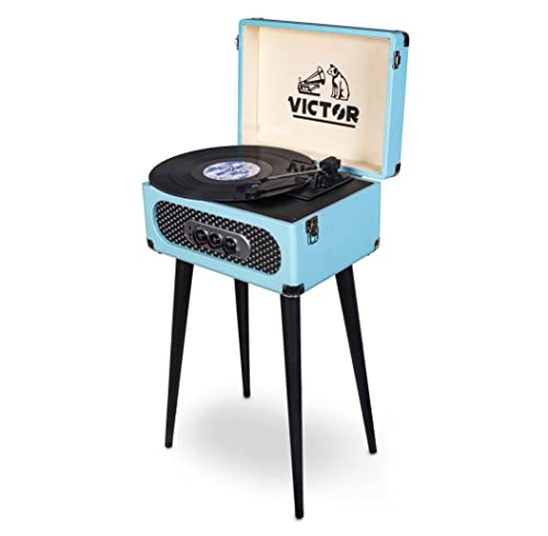 Turquoise 5-in-1 Turntable Music Center with Record Player C681481