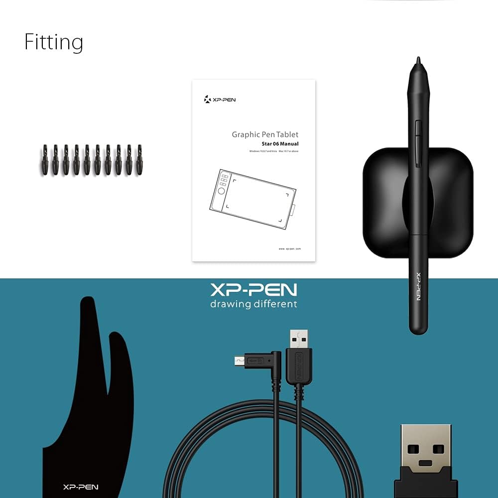 Wireless Graphics Drawing Tablet 10x6 Inch T88053