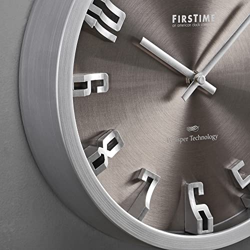 Silver 10 x 2 x 10 Wall Clock U607