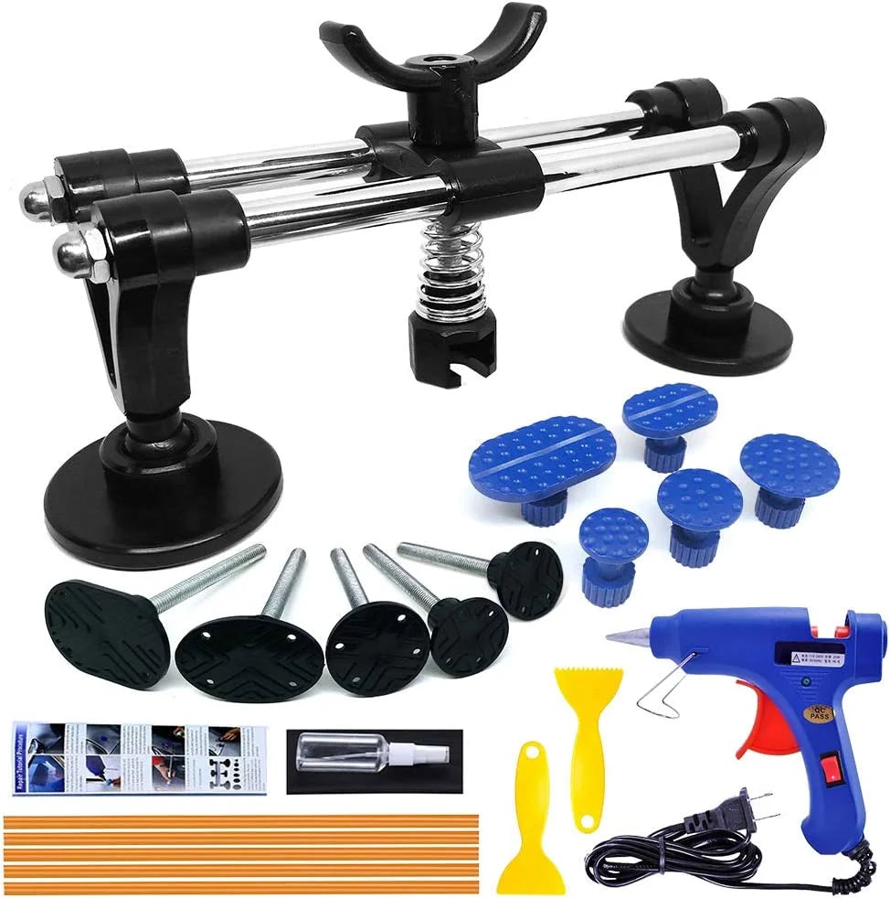 Auto Body Repair Tool Kit with Double Pole Bridge Dent Puller and Glue Set Z6785