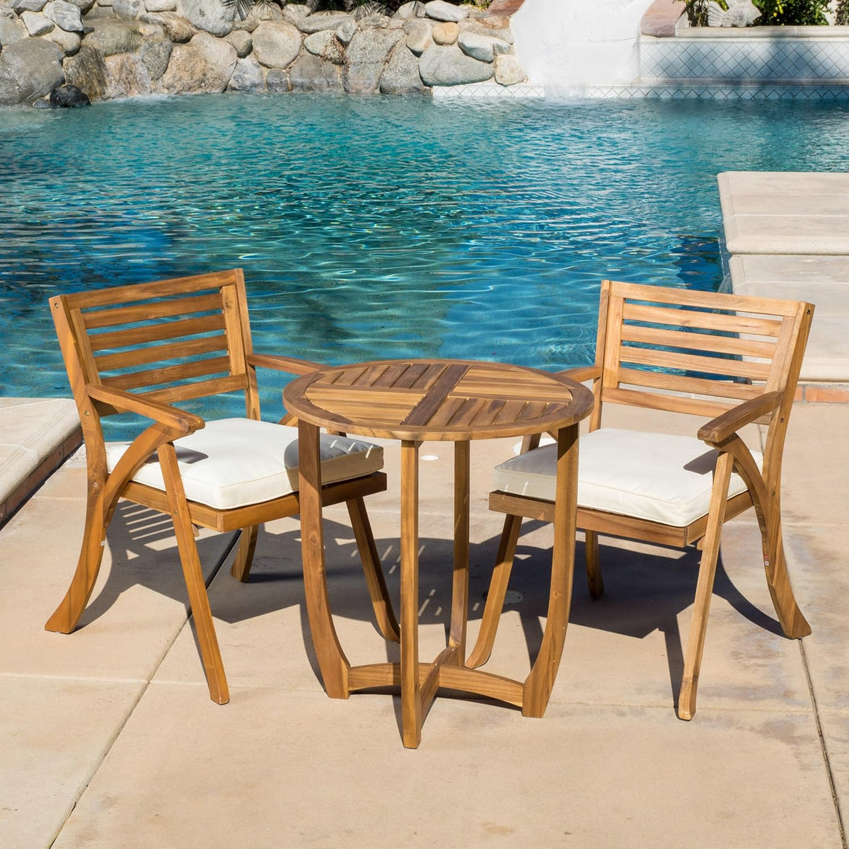 Acacia Wood 3 Pcs Bistro Set O523