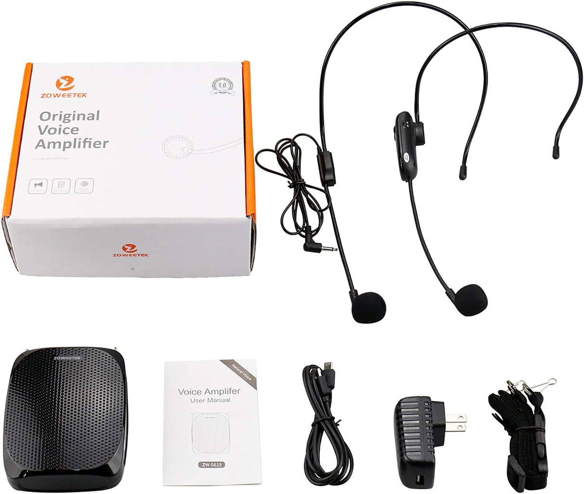 10W Portable Rechargeable Voice Amplifier with UHF Wireless Microphone Headset N615