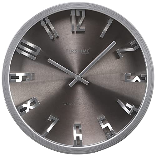 Silver 10 x 2 x 10 Wall Clock U607