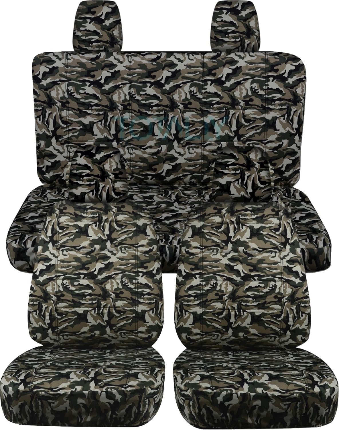 Camouflage Seat Covers Full Set Front & Rear P596