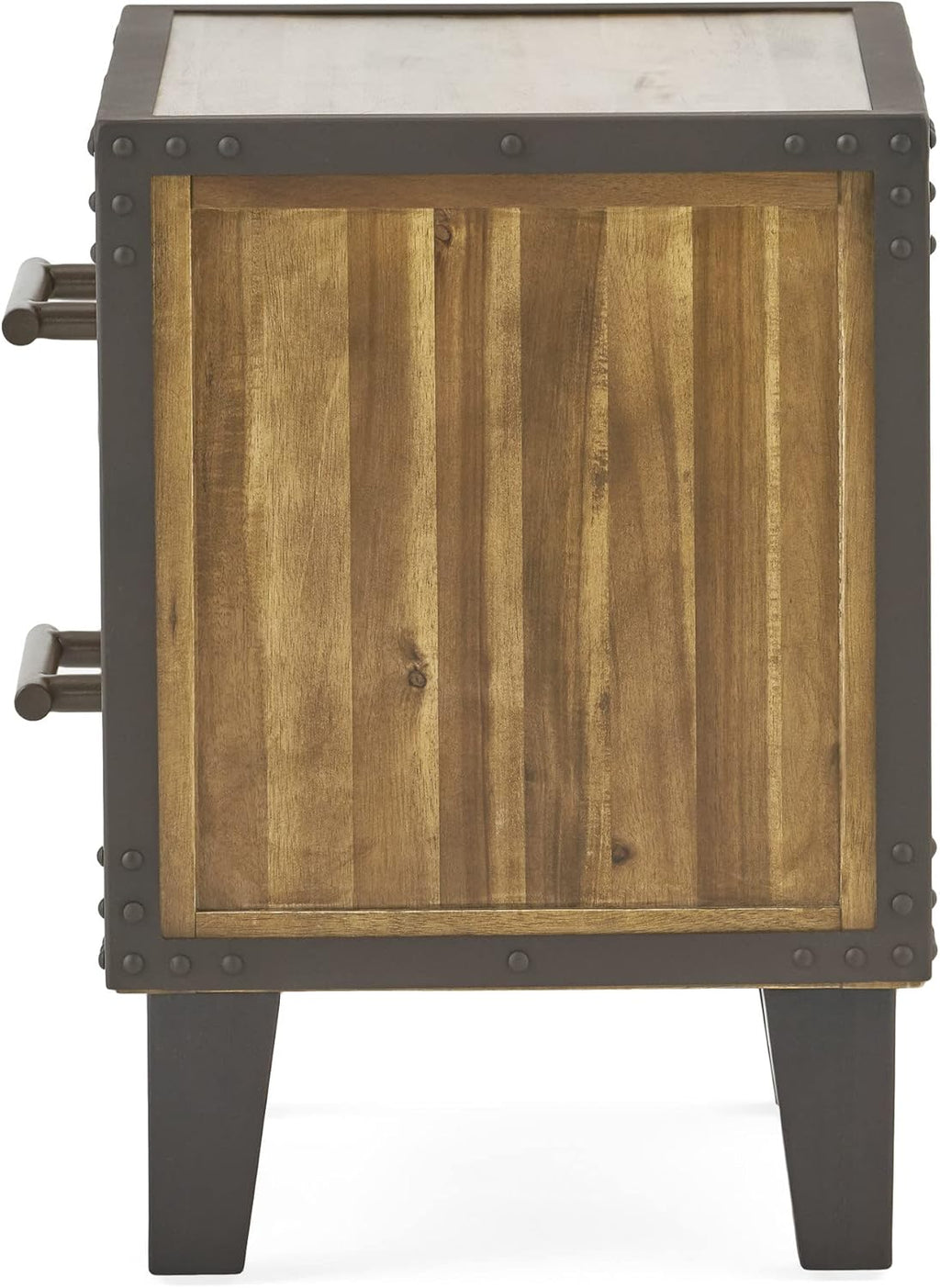 Acacia Wood Two Drawer Night Stand C80543