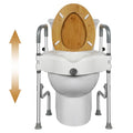 4.5in Raised Toilet Seat with Handles, Heavy Duty Support up to 330lbs, Adjustable Legs W8657