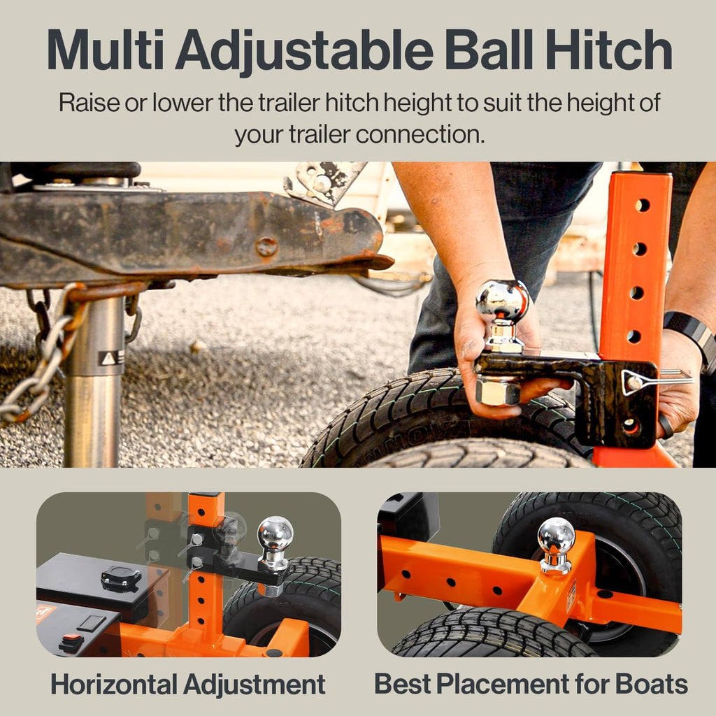 Electric Trailer Dolly 7500lbs Max Trailer Weight All-Terrain Wheels Y110