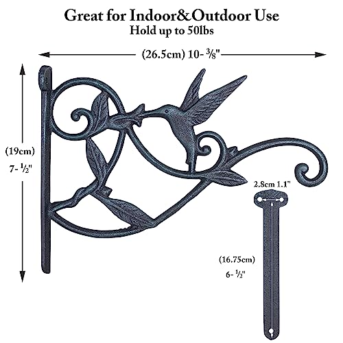 Cast Iron Hanging Plant Bracket, Dark Brown B9732