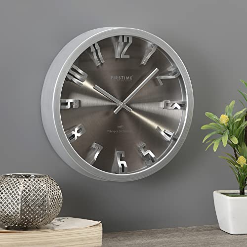 Silver 10 x 2 x 10 Wall Clock U607