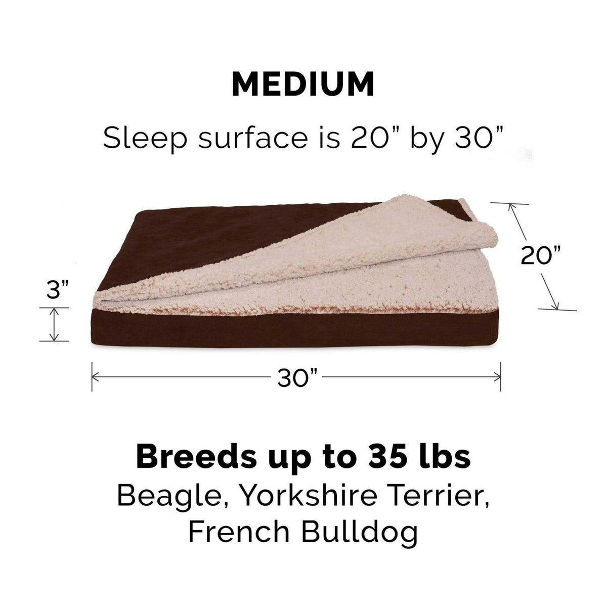 Berber & Suede Blanket Top Dog Bed C18951