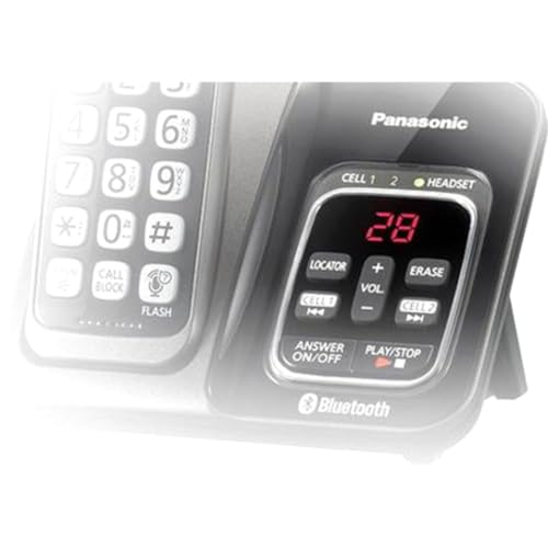 Metallic Black Cordless Phone System with 3 Handsets I965965