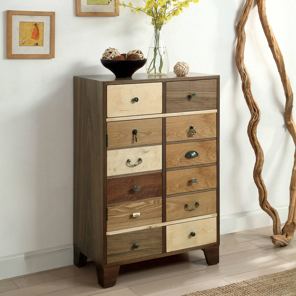 Rustic Walnut Solid Wood Chest Z29812