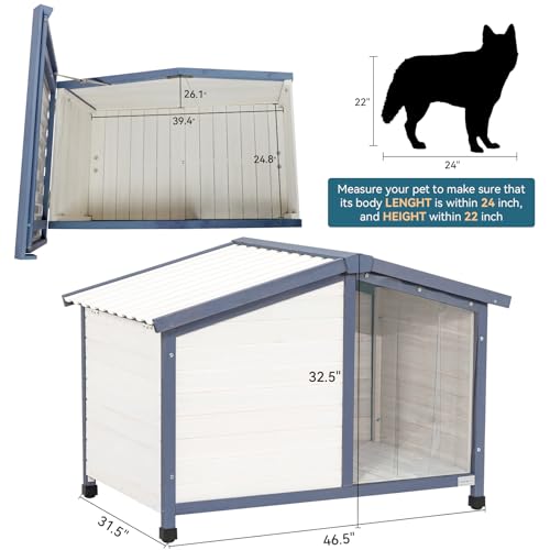 White Small Dog House with PVC Roof T941