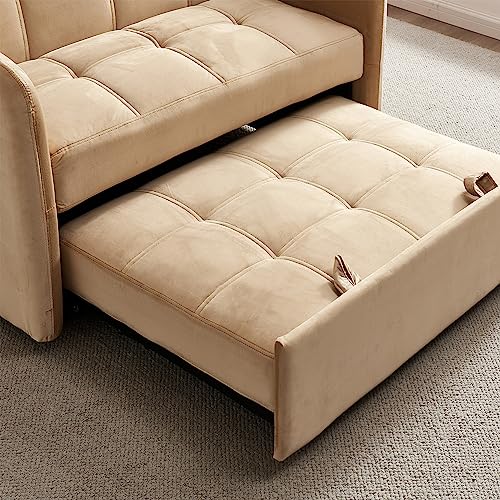 Velvet 3 in 1 Pull-Out Sleeper Sofa Chair B51496