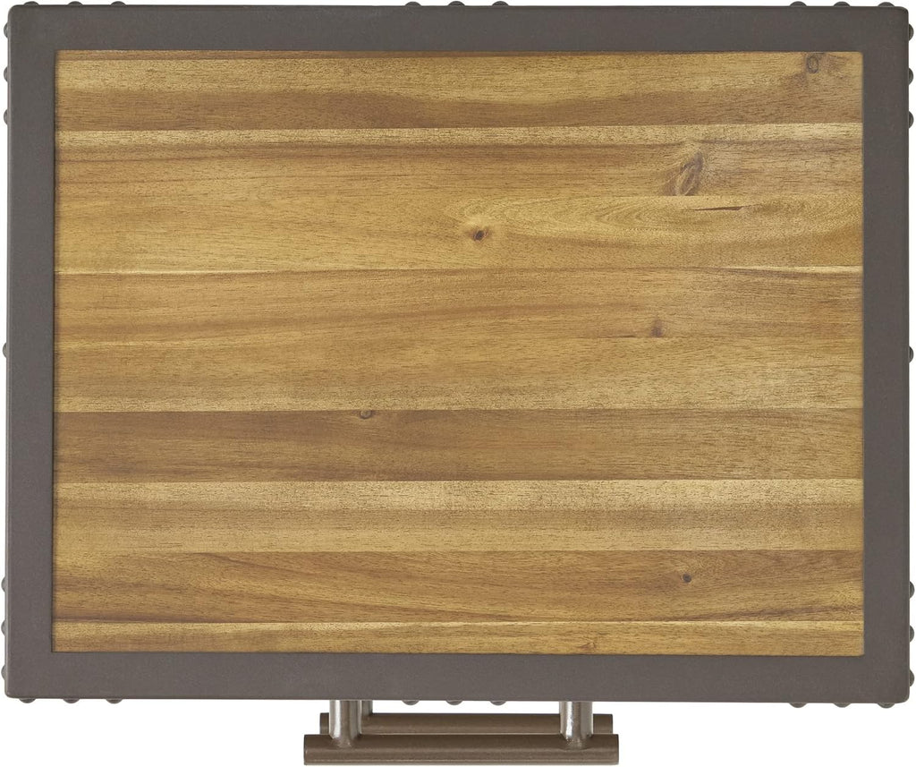 Acacia Wood Two Drawer Night Stand C80543