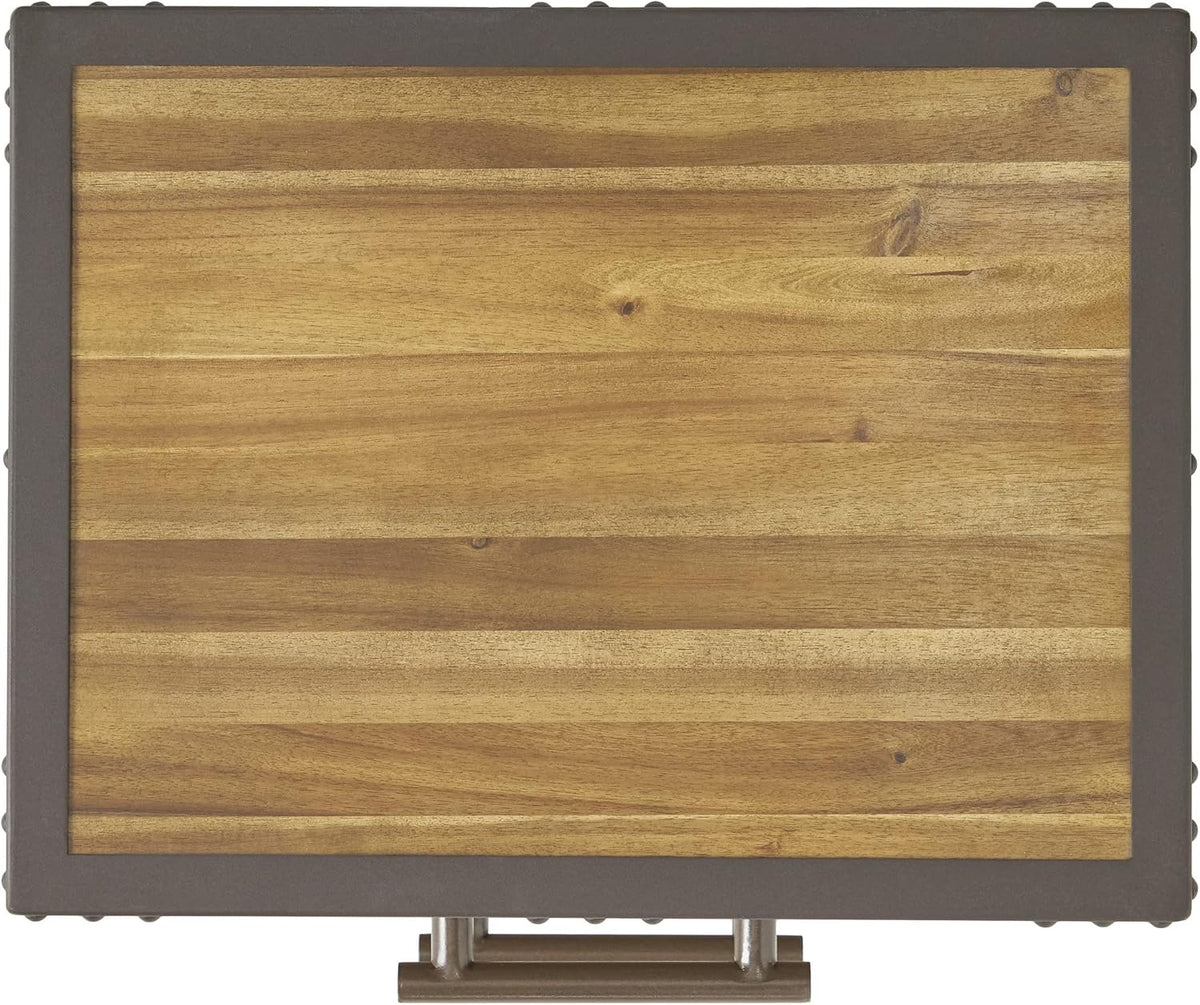 Acacia Wood Two Drawer Night Stand C80543