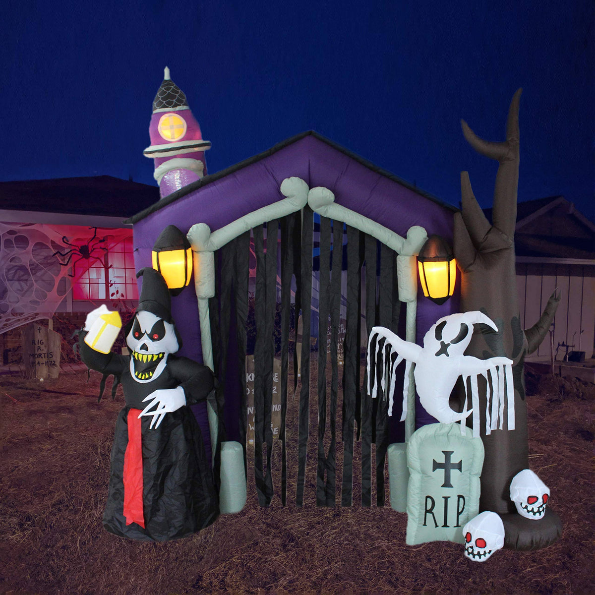 8.5 Foot Halloween Inflatable Haunted House Castle I8554