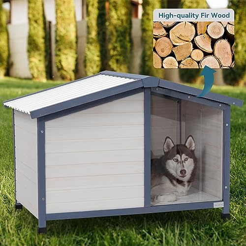 White Small Dog House with PVC Roof T941