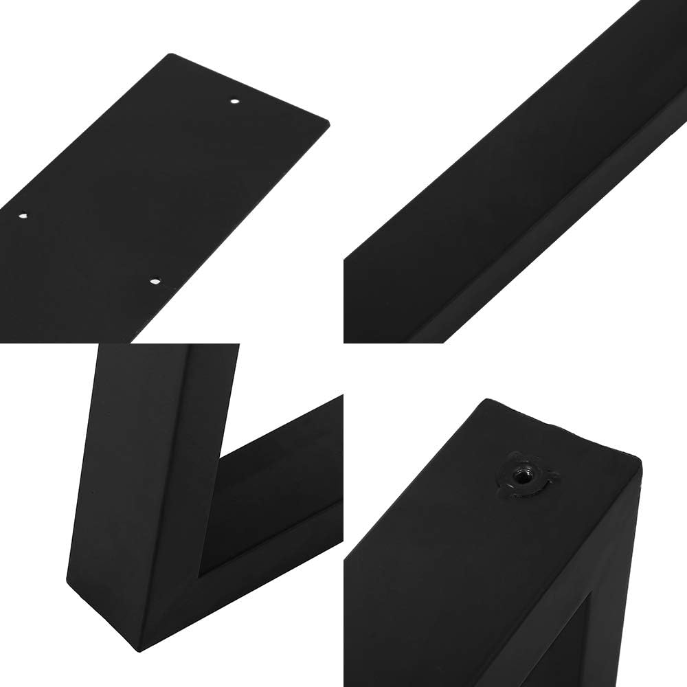 Black Cast Iron Table Legs 2 PCS B76343