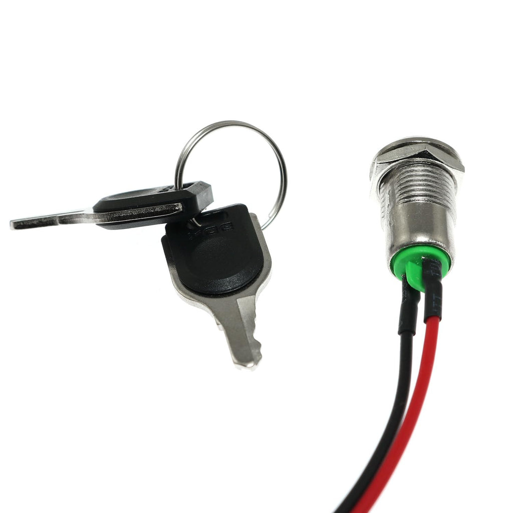 2PCS Metal Key Lock 12mm Pre Wired Rotary Self Locking Double Belt Line Two Gear V5363