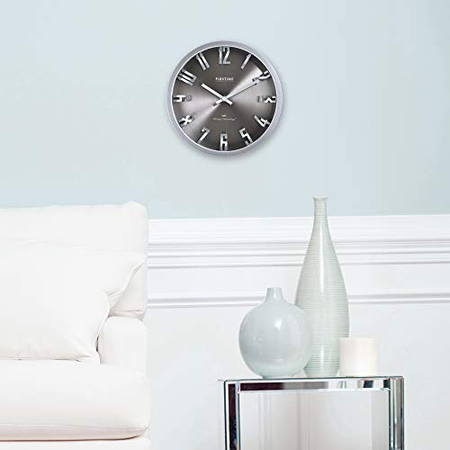 Silver 10 x 2 x 10 Wall Clock U607