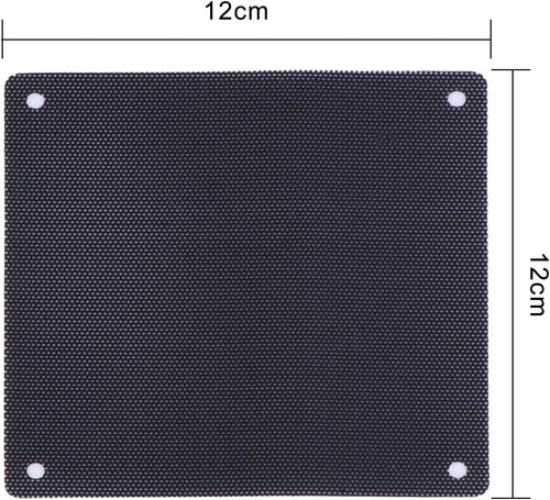 120 mm Black PVC Computer Fan Dust Filter 10 Packs U56866