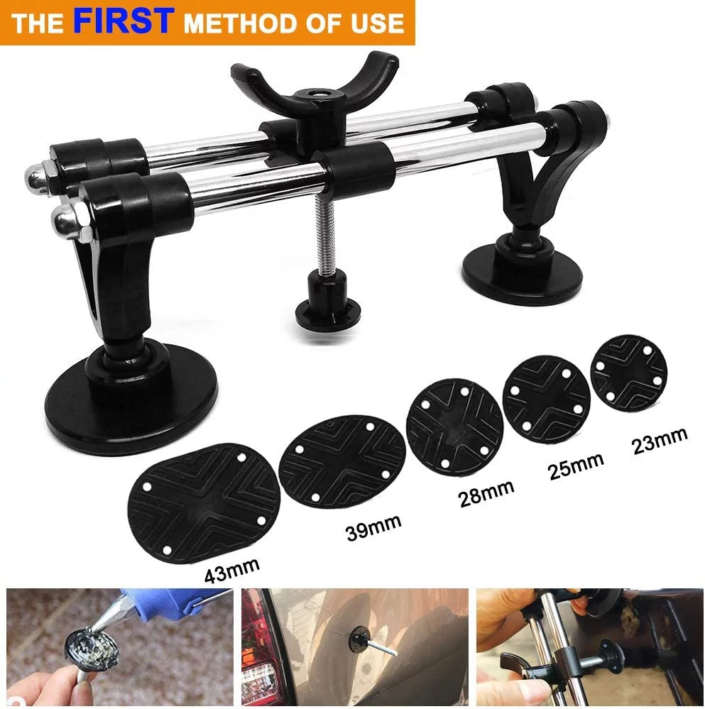 Auto Body Repair Tool Kit with Double Pole Bridge Dent Puller and Glue Set Z6785
