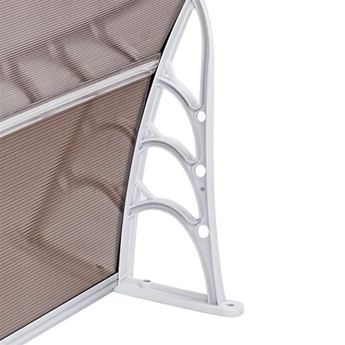 35" x 40" Polycarbonate White & Gray Awning Canopy V8760