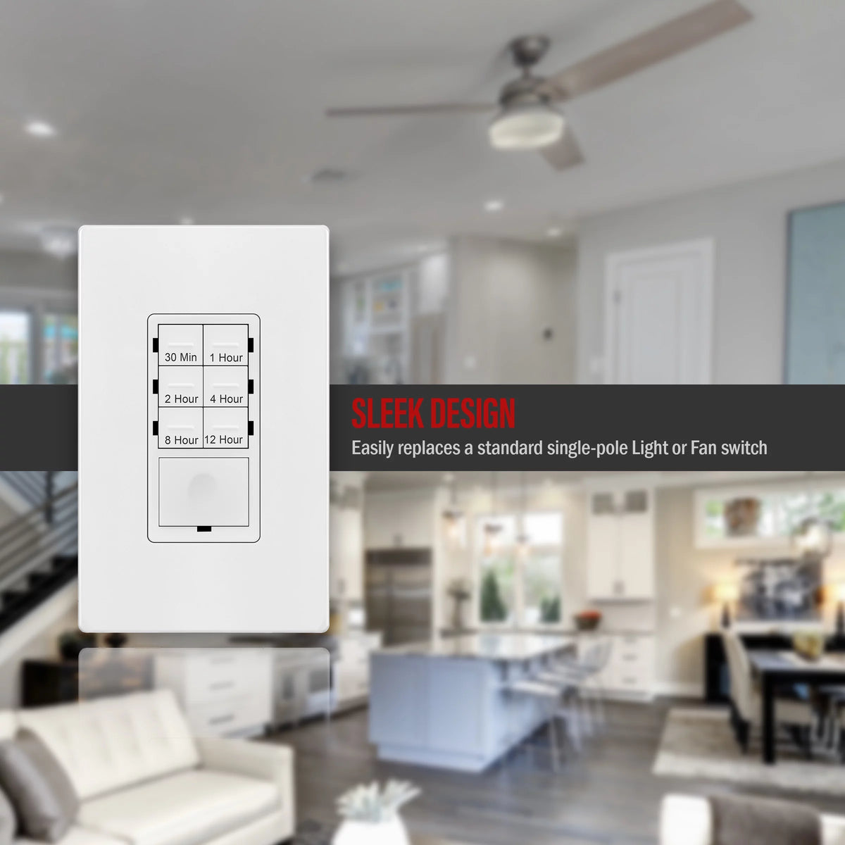 White 12 Hour Timer Switch X7090