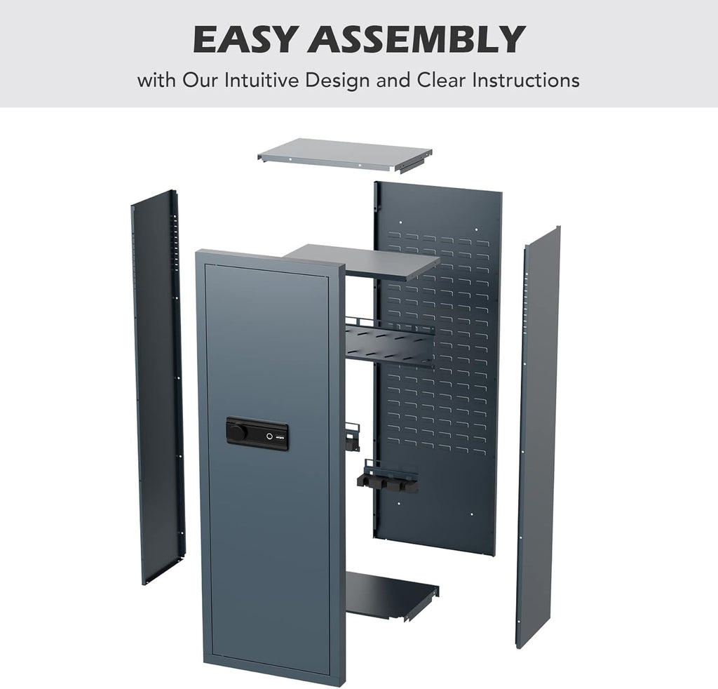 Large Gun Safe with Biometric Fingerprint Keypad Locks, 56*20*15 In S92566