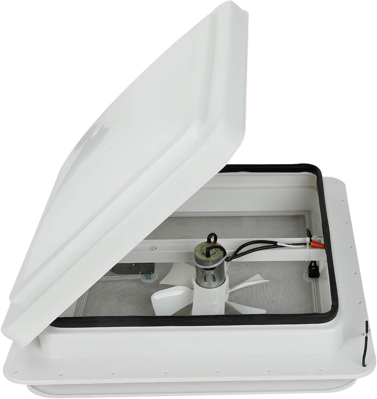14 RV Roof Vent with 12V Fan White Lid N8554