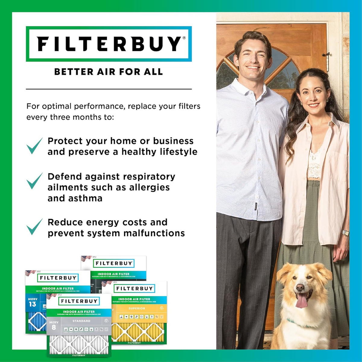 19x21.5x1 MERV 8 Pleated Air Filter (4-Pack) T45555