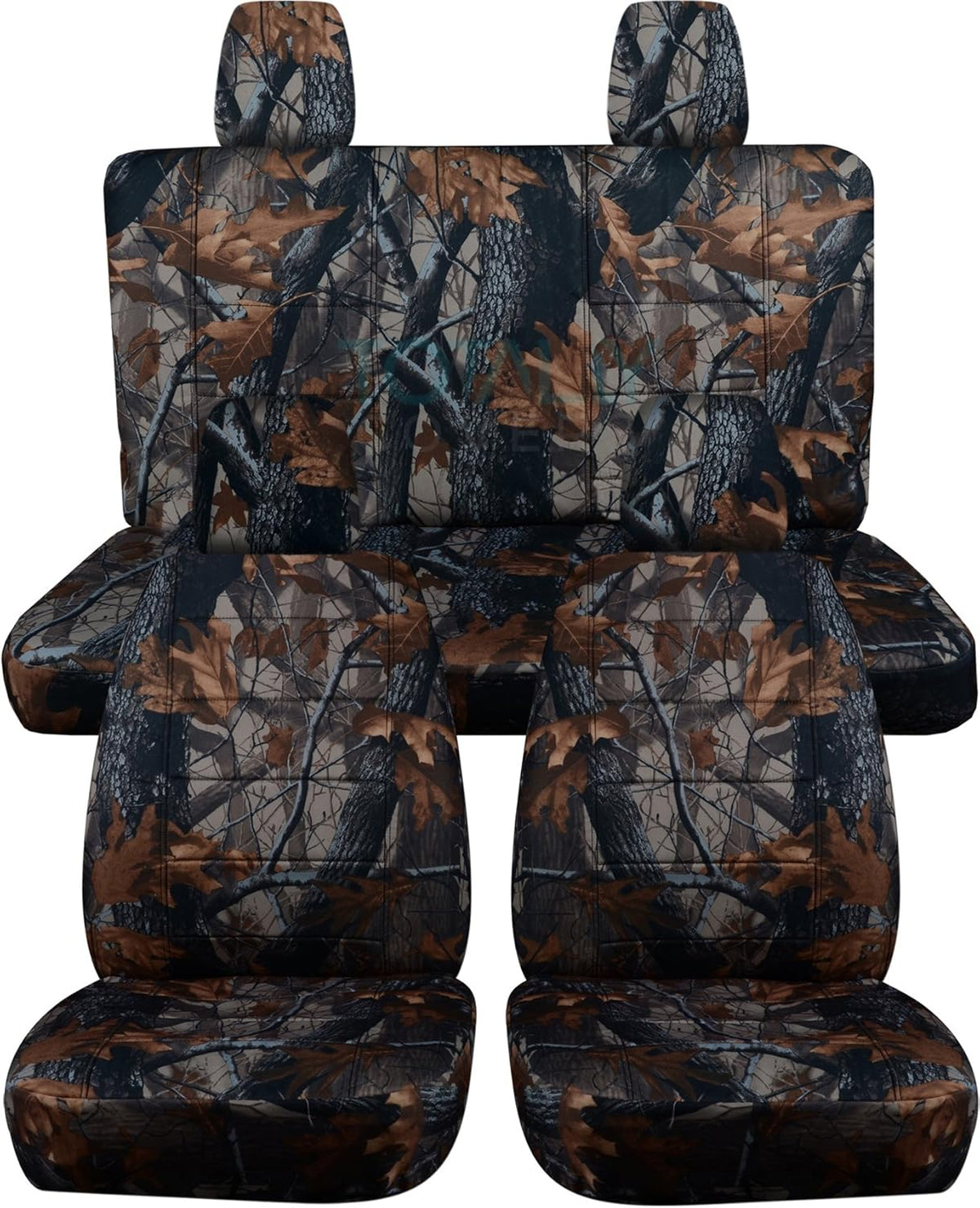 Camouflage Seat Covers Full Set Front & Rear P596