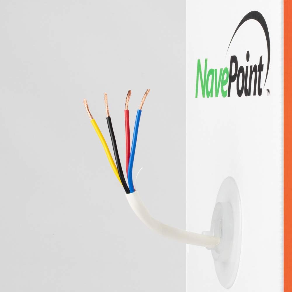 250ft 18/4 AWG 4 Conductor White Speaker Cable Q59026