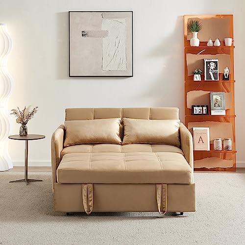 Velvet 3 in 1 Pull-Out Sleeper Sofa Chair B51496