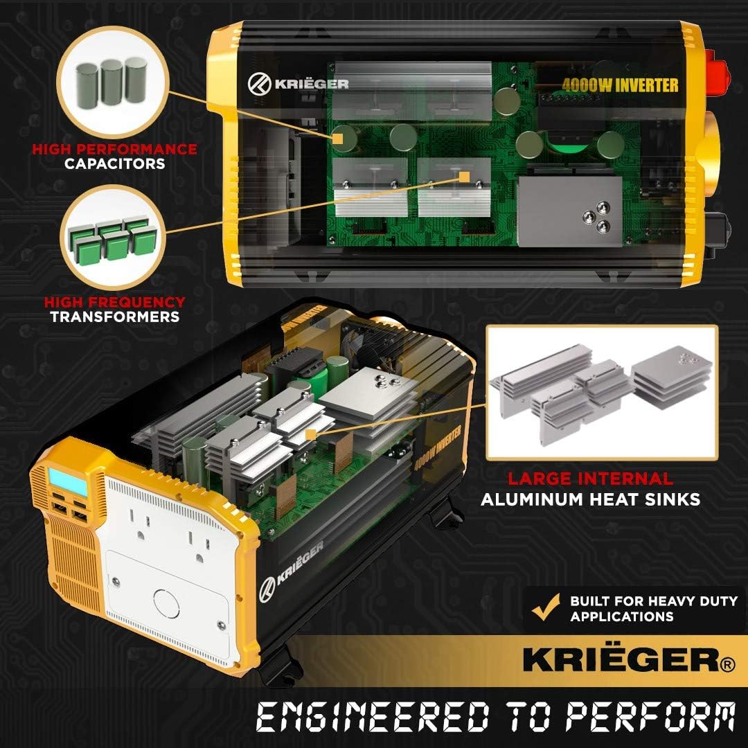 2000 Watts 12V to 110V Modified Sine Wave Power Inverter J30033