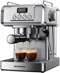 Stainless Steel Espresso Machine 20 Bar with Milk Frother Steam Wand 60 Oz Water Tank 1350W C305