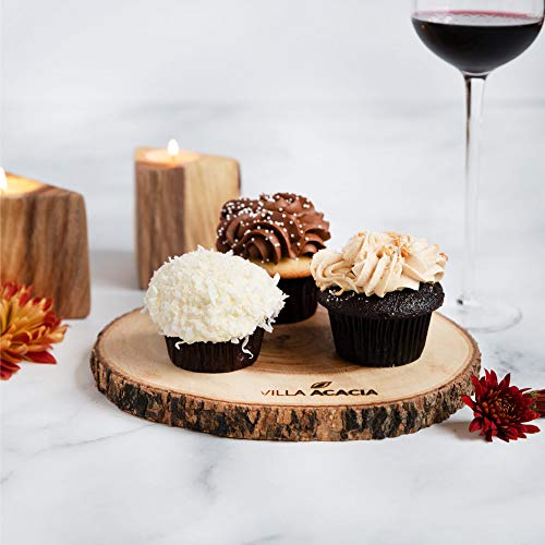 Natural Acacia Wood Live Edge Serving Platter C7084